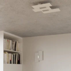 Plafonnier en acier/verre 3 ampoules 3000K - 40x42x7cm Sollux