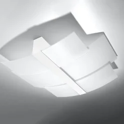 Plafonnier en acier/verre 3 ampoules 4000K - 61x53x7cm Sollux