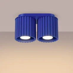 Plafonnier en aluminium 2 lampes 21x10x12cm Sollux