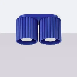 Plafonnier en aluminium 2 lampes 21x10x12cm Sollux