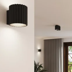 Plafonnier en aluminium 2 lampes 21x10x12cm Sollux