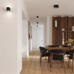 Plafonnier en aluminium 2 lampes 21x10x12cm Sollux