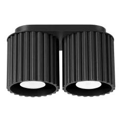 Plafonnier en aluminium 2 lampes 21x10x12cm Sollux