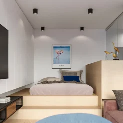 Plafonnier en aluminium 1 lampes 12x12x11cm Sollux