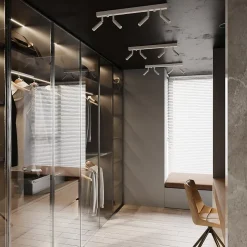 Plafonnier en aluminium 6 lampes 100x3x20cm Sollux