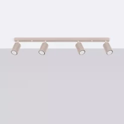 Plafonnier en aluminium 4 lampes 81x6.5x16.5cm Sollux