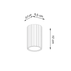 Plafonnier en aluminium 1 lampes 6.5x6.5x10cm Sollux