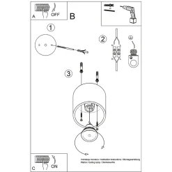 Plafonnier en aluminium 1 lampes 10x10x10cm Sollux