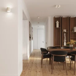 Plafonnier en aluminium 2 lampes 21x10x12cm Sollux