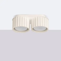 Plafonnier en aluminium 2 lampes 21x10x12cm Sollux