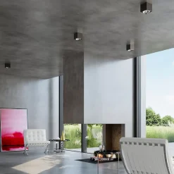 Plafonnier en aluminium 1 lampes 12x12x11cm Sollux