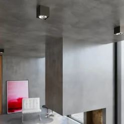 Plafonnier en aluminium 1 lampes 12x12x11cm Sollux