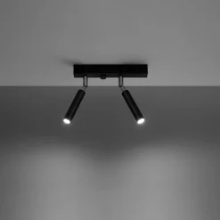Plafonnier en aluminium 2 lampes 25x3x20cm Sollux