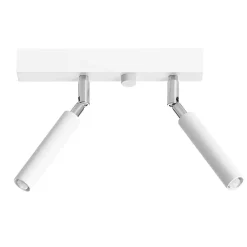 Plafonnier en aluminium 2 lampes 25x3x20cm Sollux