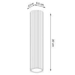 Plafonnier en aluminium 1 lampes 6.5x6.5x40cm Sollux