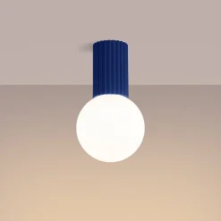 Plafonnier en aluminium/verre 1 lampes 12x12x21cm Sollux