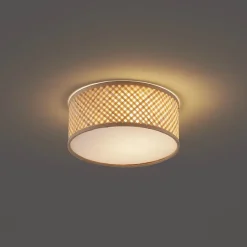 Plafonnier en bambou oriental naturel 30 cm - Tremmo