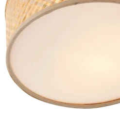 Plafonnier en bambou oriental naturel 30 cm - Tremmo