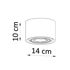 Plafonnier en bois 1 ampoule 3000K - 14x14x10cm Sollux