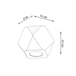 Plafonnier en bois 1 ampoule 4000K - 12x12x12cm Sollux