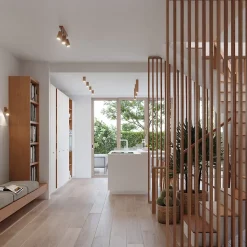 Plafonnier en bois 3 ampoules 3000K - 45x5x20cm Sollux