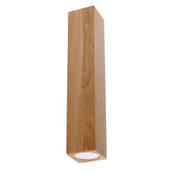 Plafonnier en bois 1 ampoule 3000K - 6x6x30cm Sollux