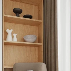 Plafonnier en bois 1 ampoule 4000K - 12x12x23cm Sollux