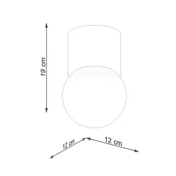 Plafonnier en bois 1 ampoule 4000K - 12x12x19cm Sollux