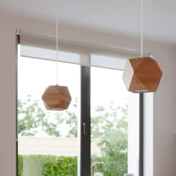 Plafonnier en bois 3 ampoules 4000K - 36x12x12cm Sollux