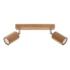 Plafonnier en bois 2 lampes 30x5x20cm Sollux