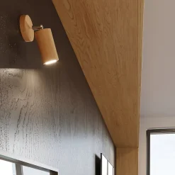 Plafonnier en bois 4 lampes 80x5x20cm Sollux