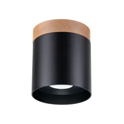 Plafonnier en bois/aluminium 1 ampoule 3000K - 12x12x14cm Sollux