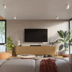 Plafonnier en bois/aluminium 1 ampoule 4000K - 12x12x14cm Sollux