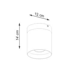 Plafonnier en bois/aluminium 1 ampoule 4000K - 12x12x14cm Sollux