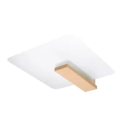 Plafonnier en bois/verre 2 ampoules 4000K - 40x14x47.5cm Sollux