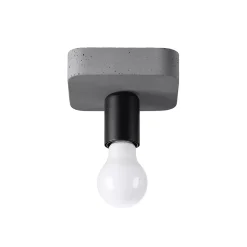 Plafonnier en béton 1 lampes 13.5x13.5x10cm Sollux