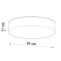 Plafonnier en PVC 4 ampoules 3000K - 55x55x11cm Sollux