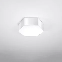 Plafonnier en PVC 2 ampoules 4000K - 30.5x26.5x11.5cm Sollux