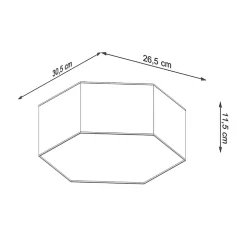 Plafonnier en PVC 2 ampoules 4000K - 30.5x26.5x11.5cm Sollux