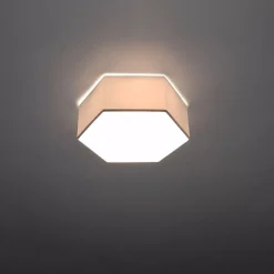 Plafonnier en PVC 2 ampoules 4000K - 30.5x26.5x11.5cm Sollux