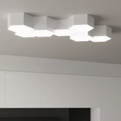 Plafonnier en PVC 2 ampoules 4000K - 30.5x26.5x11.5cm Sollux