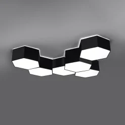 Plafonnier en PVC 2 lampes 30.5x26.5x11.5cm Sollux