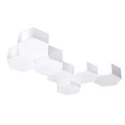 Plafonnier en PVC 2 lampes 30.5x26.5x13.5cm Sollux