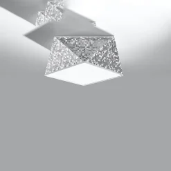 Plafonnier en PVC 1 lampes 25x25x15cm Sollux