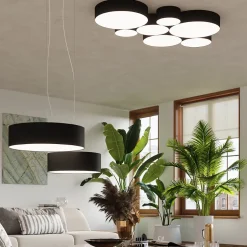 Plafonnier en PVC 2 lampes 35x35x11cm Sollux