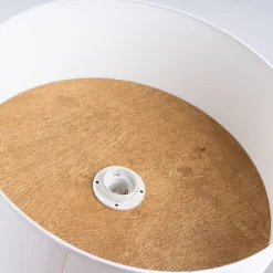 Plafonnier en tissu/bois/acier 1 lampes 35x35x20cm Sollux