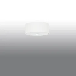 Plafonnier en tissu/verre/acier 3 lampes 30x30x22cm Sollux