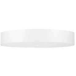 Plafonnier en tissu/verre/acier 6 lampes 80x80x20cm Sollux