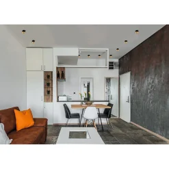 Plafonnier encastré GU10 Aluminium noir/or 85mm Kanlux MINI RITI