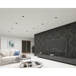 Plafonnier encastré MINI RITI Aluminium GU10 Noir/Blanc 85mm